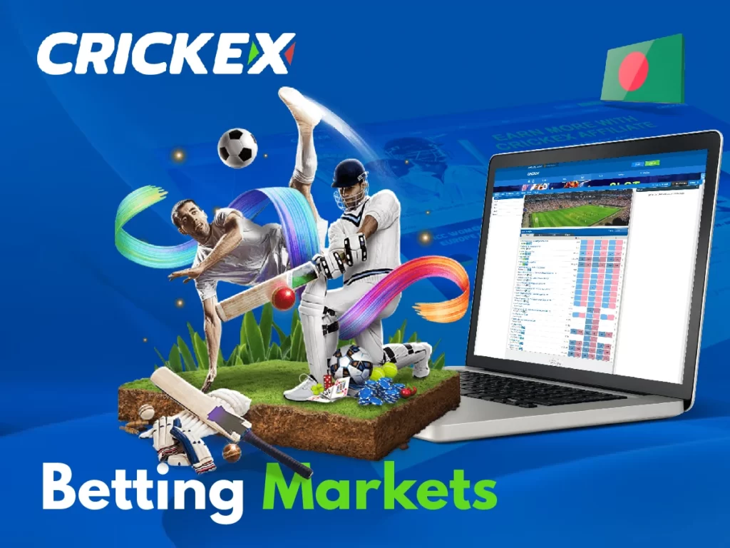 All the available betting markets on which someone can place a bet through the best betting site in Bangladesh Crickex